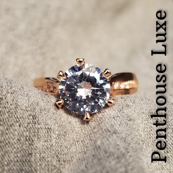 FINAL RESTOCK!! Rose Gold Round Diamond Solitaire Ring - Picture 4 of 5